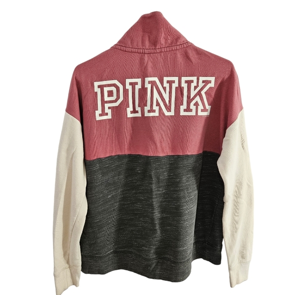 Pink Victoria's Secret Half-zip Mock-neeck Sweatshirt - Picture 2 of 10